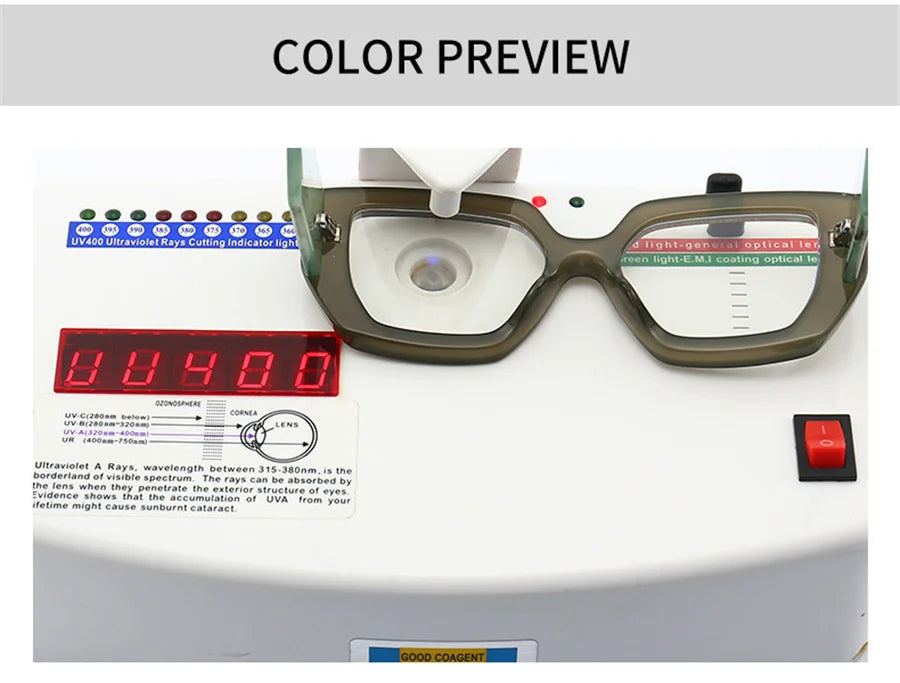 New Fashion Colorful Square Women Glasses Frame Clear Anti Blue Light Spring Hinge Wide Legs Eyewear Men Optical Polygon Frame