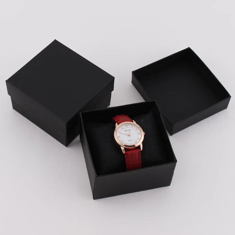 1/2/3PC Simple Black Square Dustproof Watch Storage Box Single Watch DIY Watch Packaging Gift Box Wristwatch Display Wholesale