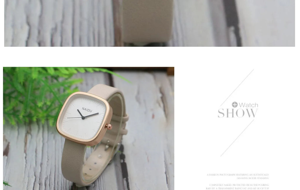 Simple Versatile Leather Belt Quartz Watch Fashion Student Small Square Watch Men and Women Student Wrist Watches Wholesale