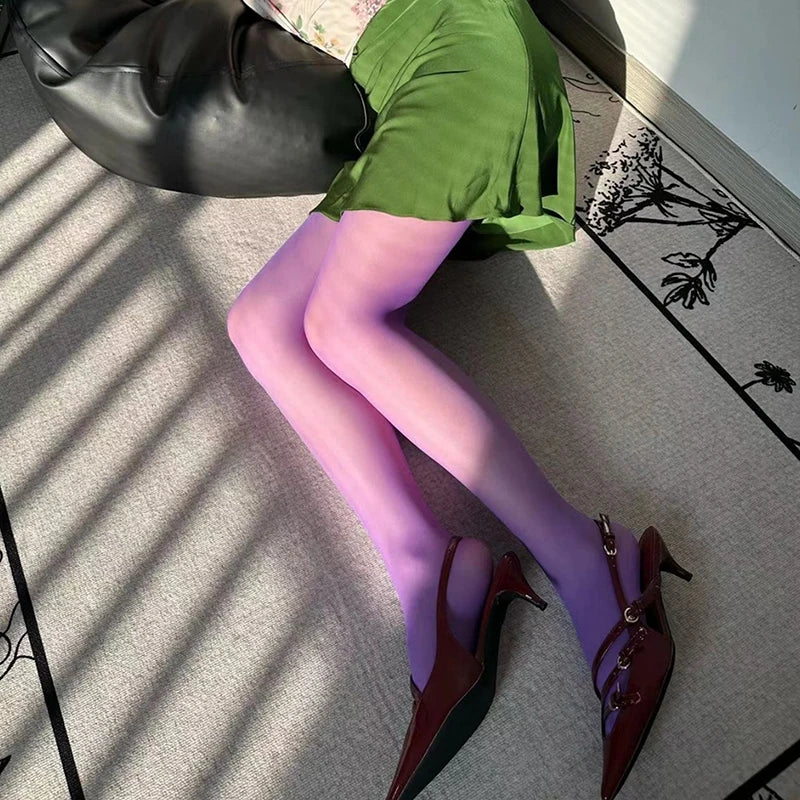 1Pair Sheer Burgundy Tights for Women Super Elastic Large Size Leggings Women's Sexy Leggings Spring /summer Tights
