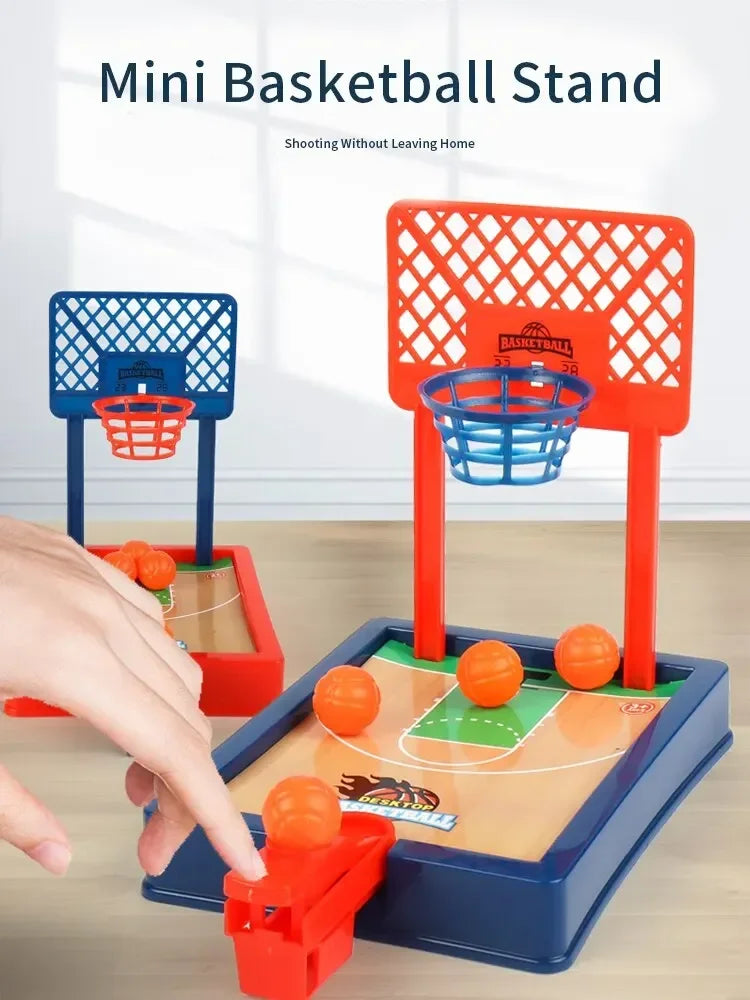 Mini Desktop Tabletop Toys Portable Finger Basketball Game Shooting Machine Party Table Interactive Sport Games for Kids Adults
