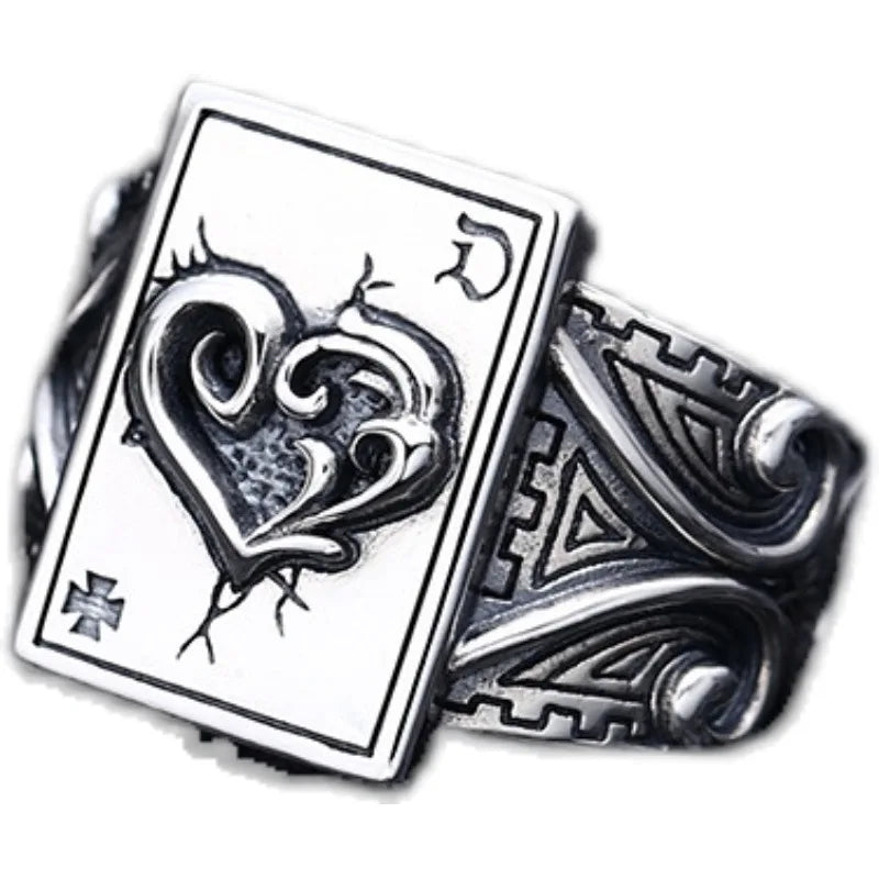 Punk Excalibur Open Ring Vintage Medieval Templar Shield Ring Men's Domineering Cool Trend Jewelry Gift