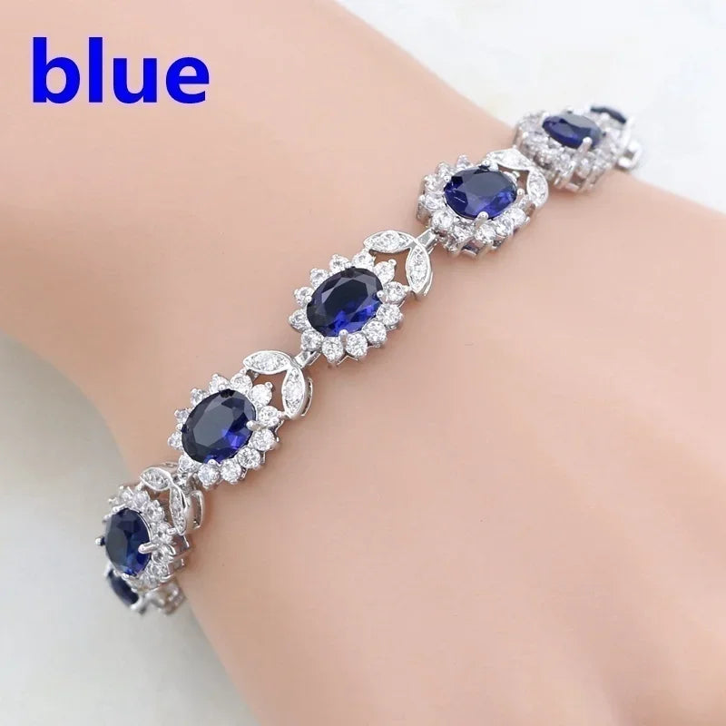 Elegant Shiny Water Drop Zircon Bracelet Fashionable Charm Jewelry Suitable for Daily and Banquet