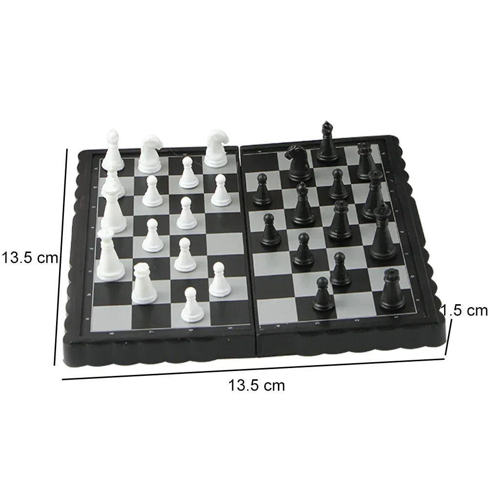 Mini Chess Board Magnetic Board Games Folding Flying Chess Portable Ludo Snakes and Ladders for Friend Children Gift Puzzle Game