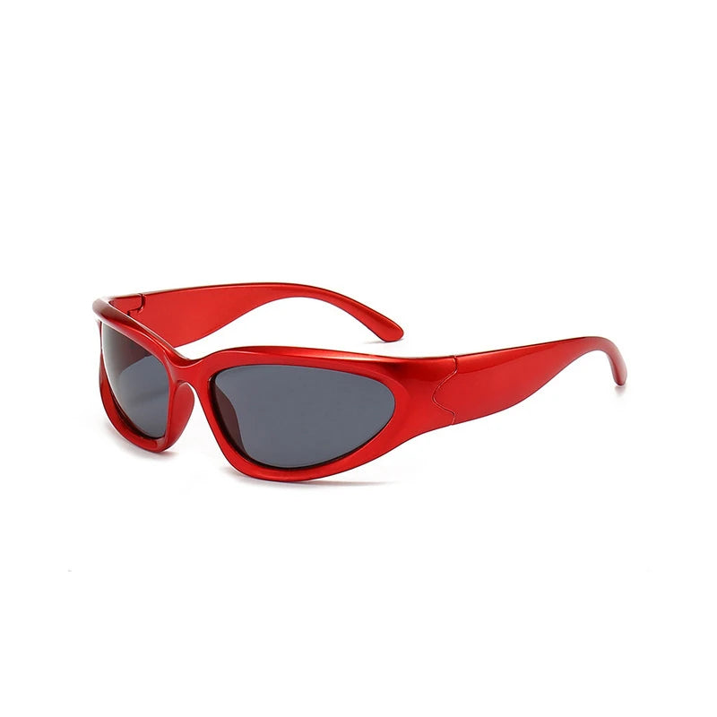 New Sports Steampunk Y2K Sunglasses Women Punk Goggle Sun Glasses Men Silver Mirror Shades Fashion UV400 Eyewear Cycling Очки