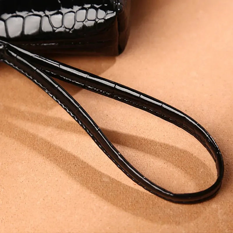 Litchi Pattern Retro Wallet Small Bag  Coin Purse Mini Wallet Female Pu Leather Card Holder Solid Color
