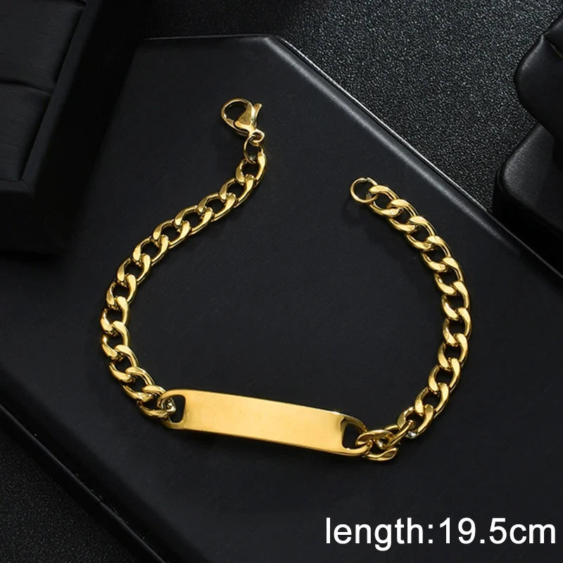 Letdiffery Personalized Eyes Photo Bracelets Stainless Steel Custom Laser Engrave Picture Name Date Men Women Kids Bracelet Gift