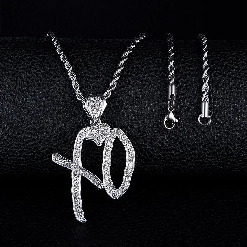 Shiny Ice Crystal Zircon Christian Cross Pendant Men and Women Hip Hop Trend Jewelry Catholic Amulet Necklace
