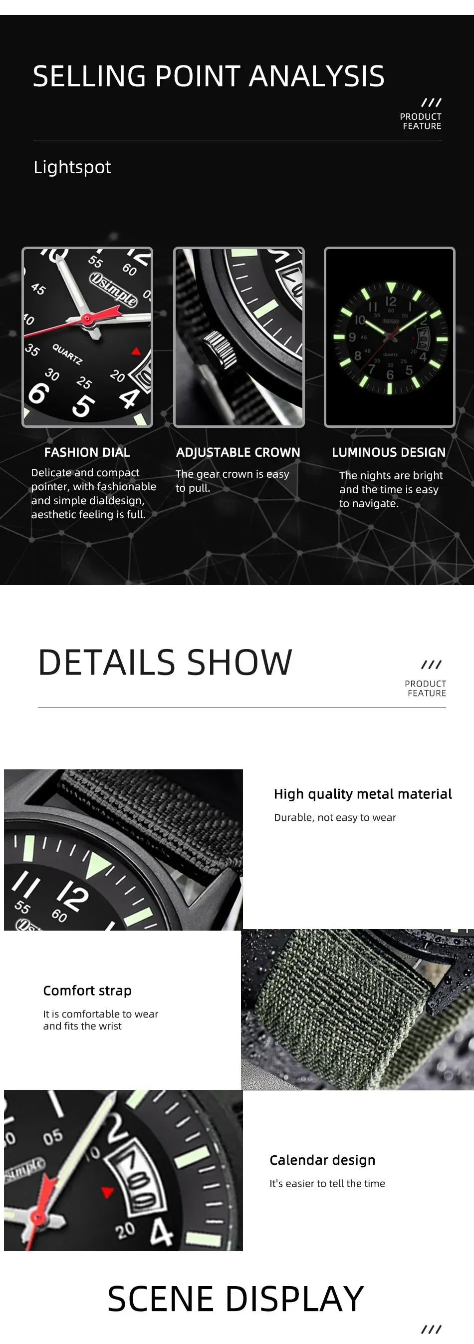 Fashion Mens Watch Nylon Watches Luxury Men Quartz Calendar Date Wristwatch Relogio Masculino Часы Мужские Reloj Hombre