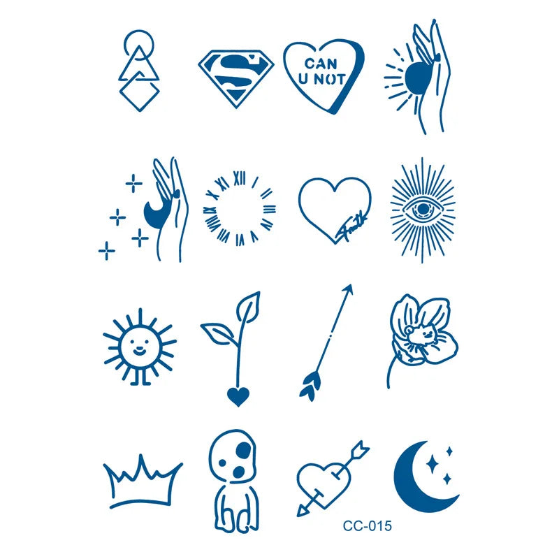 Finger Cochlear Herbal Fruit Juice Tattoo Sticker Waterproof Men Women Lasting Small Love Planet Semi Permanent Temporary Tattoo