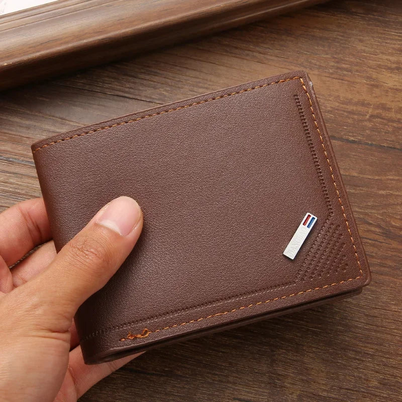 Men Foldable Wallets Picture Coin Slim Purses Business Money Credit ID Cards Holders Vintage Business Practical Men Wallets