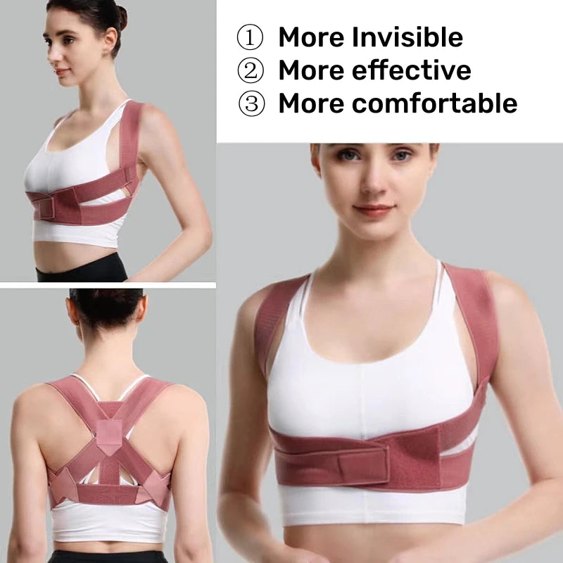Invisible Back Posture Corrector Adjustable Back Brace Support Belt Spine Back Shoulder Lumbar Posture Correction for Women