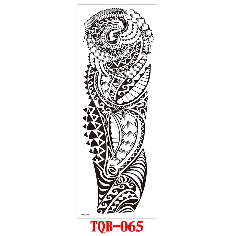 Waterproof Temporary Tattoo Sticker Large Size Tattoo for Men Sleeve Clock Fake Tattoo for Women Girl Full Arm Tattoo Fake