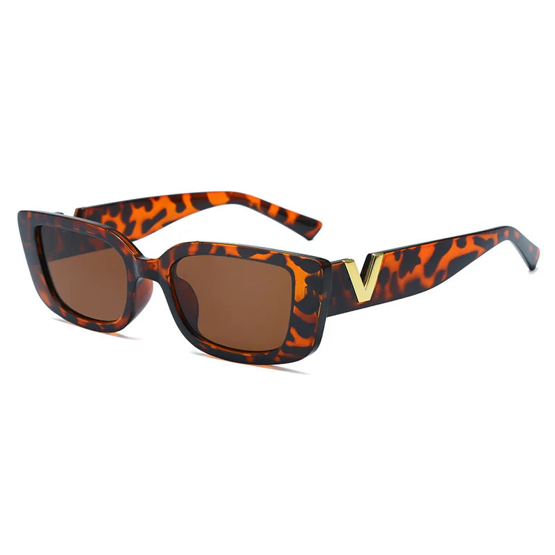 Fashion Cat Eye Sunglasses Retro Small Frame Driving Eyewear Women  Men Luxury V Sun Glasses UV400