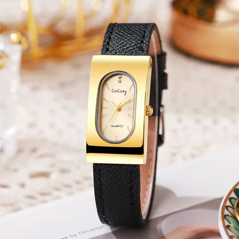 New Brand Women Watch Fashion Rectangular Dial Quartz Watch Simple Leather Strap Luxury Ladies Gift Wristwatches Dropshipping