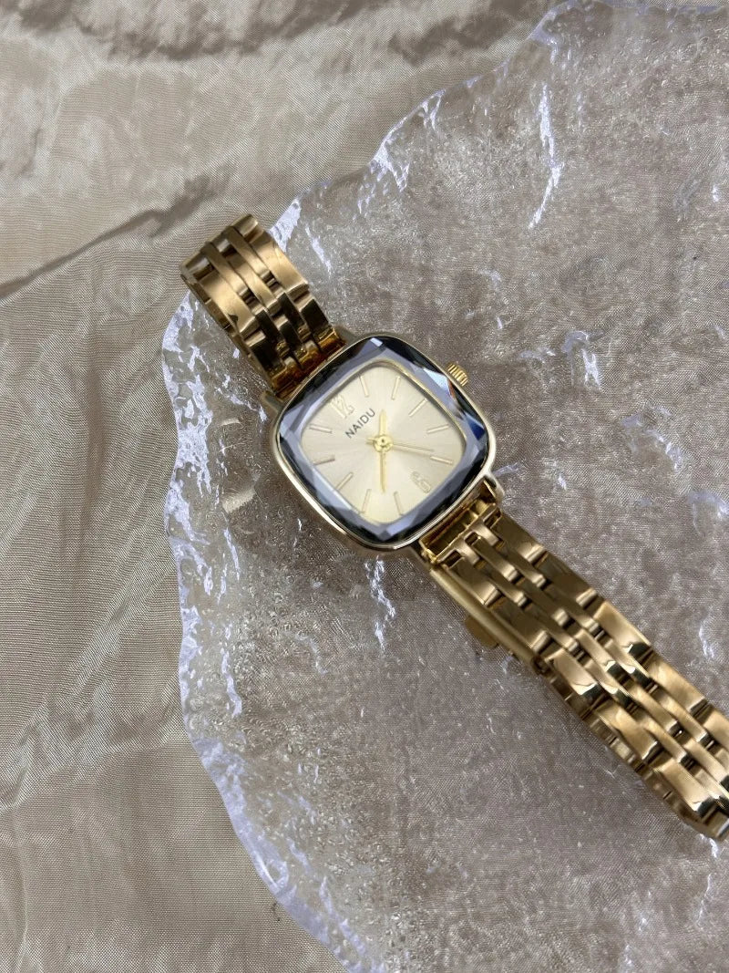 Brand Women Small Square Watch High-strength Diamond Glass Wristwatch Fashion Luxury Gift Ladies Quartz Watch Dropshipping