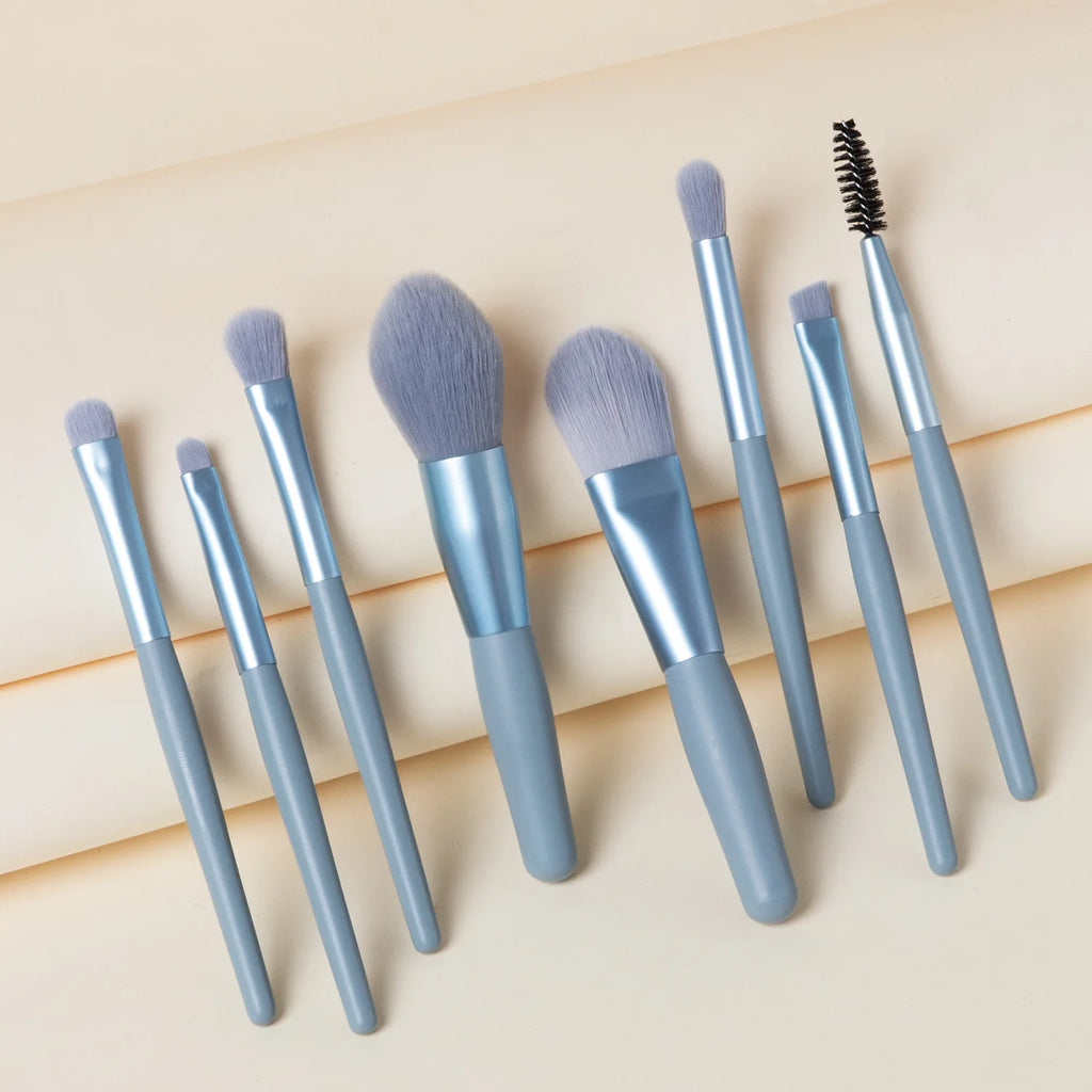 New 8Pcs Makeup Brush Set Makeup Concealer Brush Blush Loose Powder Brush Eye Shadow Highlighter Foundation Brush Beauty Tools