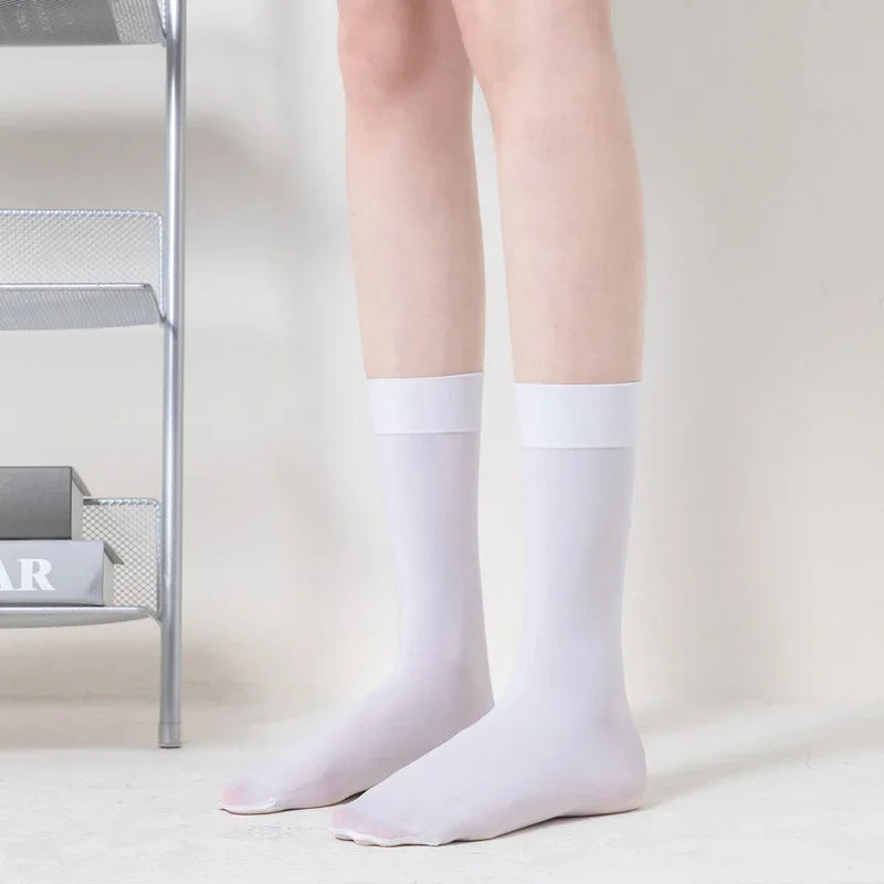 Fashion Black White Soild Color Long Socks Women Over Knee Thigh High Over The Knee Stockings Lolita Ladies Girls Warm Knee Sock