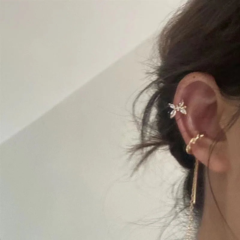 1PC  C-Shape Ear Clips for Women Girls Unisex Minimalist Fashion Cartilage Hoop Earrings Sets can be worn without ear holes