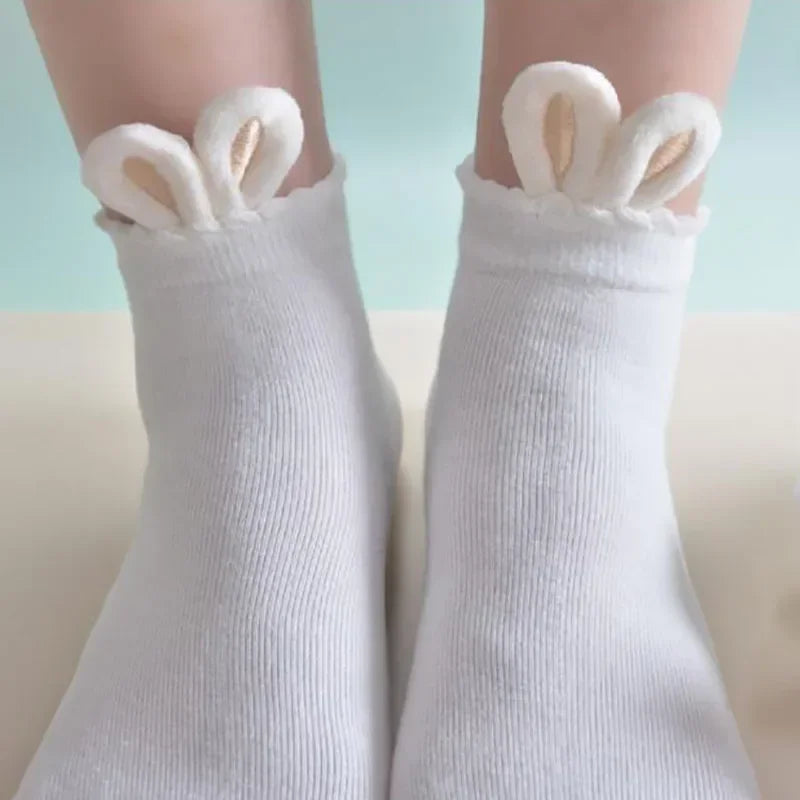 socks animal ears Bunny Ears Warm Ladies Floor Sock Coral Half Velvet High Quality Women's Socks