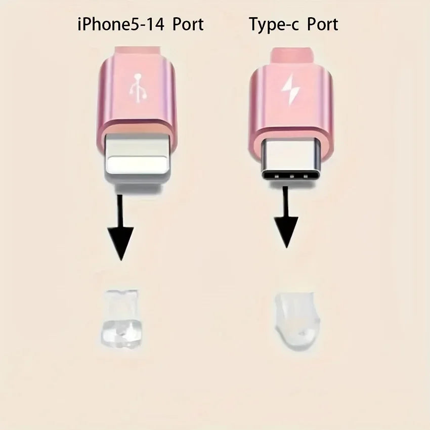1pcs cat phone dust plug suitable for iPhone for Samsung Type-C interface dust plug phone suspension accessories cute cat