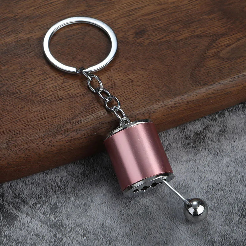 Beautiful Car Modification Pendant Six Gear Shift Keychain Car Pendant Shifter Metal Keyring