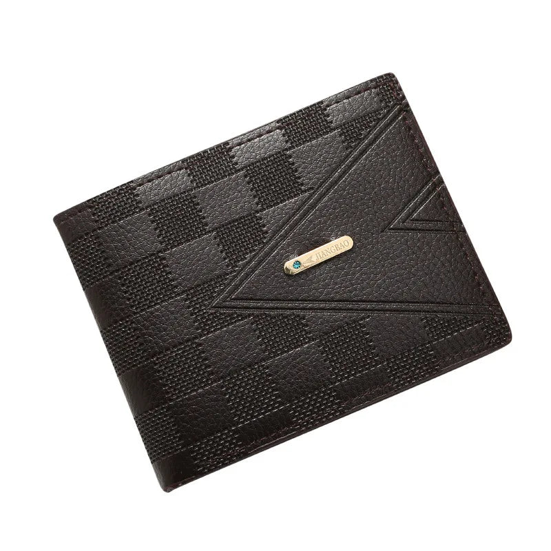 Men's Wallet Short Anti-theft Brush Anti-degaussing Business Wallet Youth Cross Light Luxury Large Capacity Multi-card