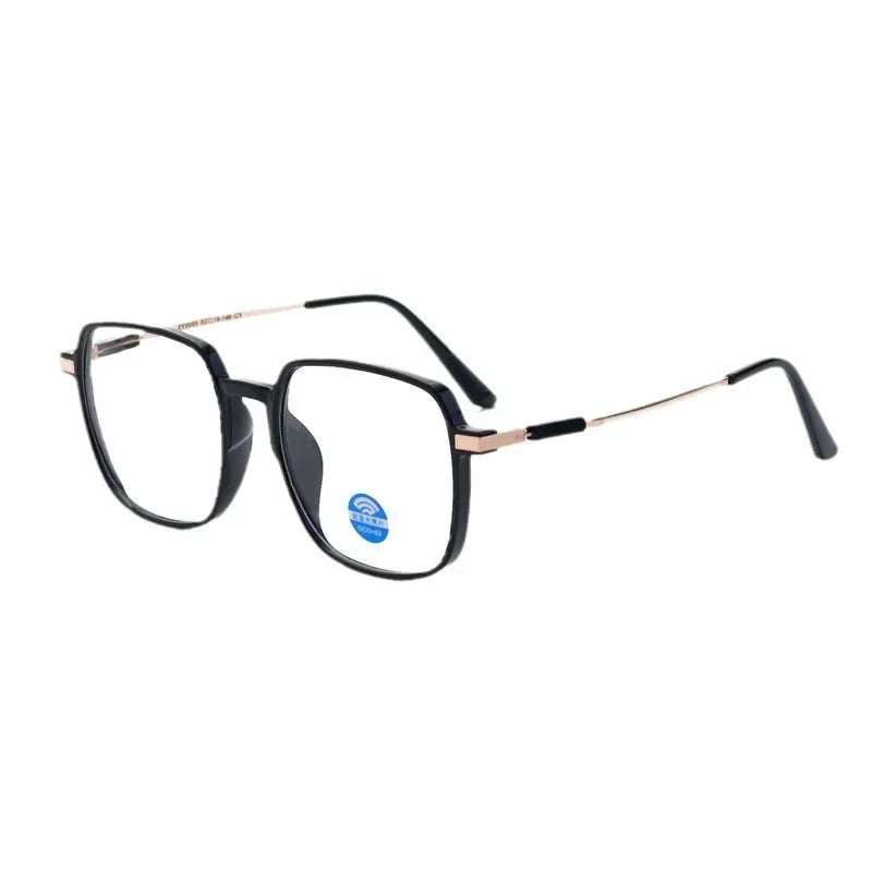 Women Transparent Anti Blue Light Glasses Photochromic Glasses Large Frame Eye Protection Glasses Computer Chameleon Sunglasses