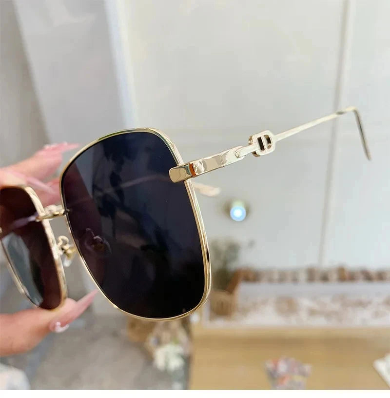 New Sunglasses Women Rimless Square Sun Glasses Luxury Ladies Fashion Personality Shades Gradient Eyewear UV400 Gafas De Sol