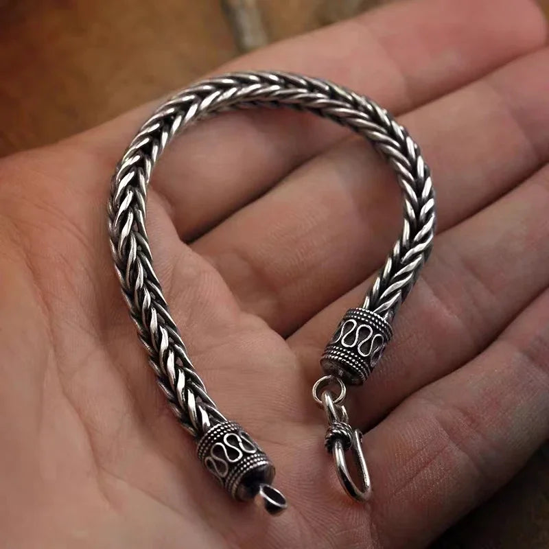 Fashion Braided Stainless Steel Bracelet Men\'s  Armband Nordic Bracelet Biker Riding Rock Party Jewelry