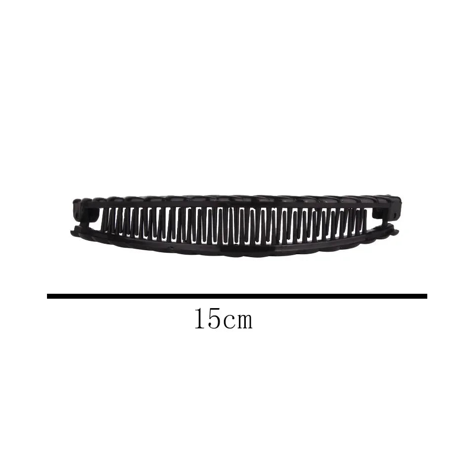 New Solid Color Vintage Banana Hair Clip for Women Girls Wave Comb Hairpin Hair Style Tool Fashion Practical Hair Accessories