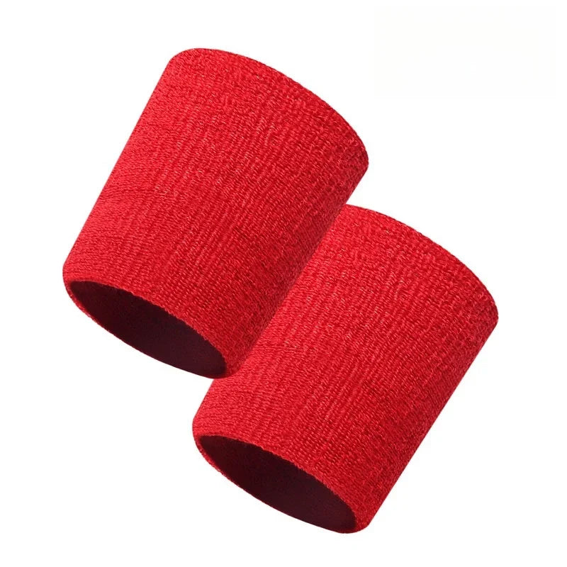 Cotton Fitness Run Sweatband Gym Wristband Sport Bracers Sweat Towel Wrist Support Band Cuff Tennis Wrist Guard Protector Strap