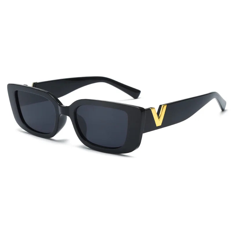 Fashion Cat Eye Sunglasses Retro Small Frame Driving Eyewear Women  Men Luxury V Sun Glasses UV400