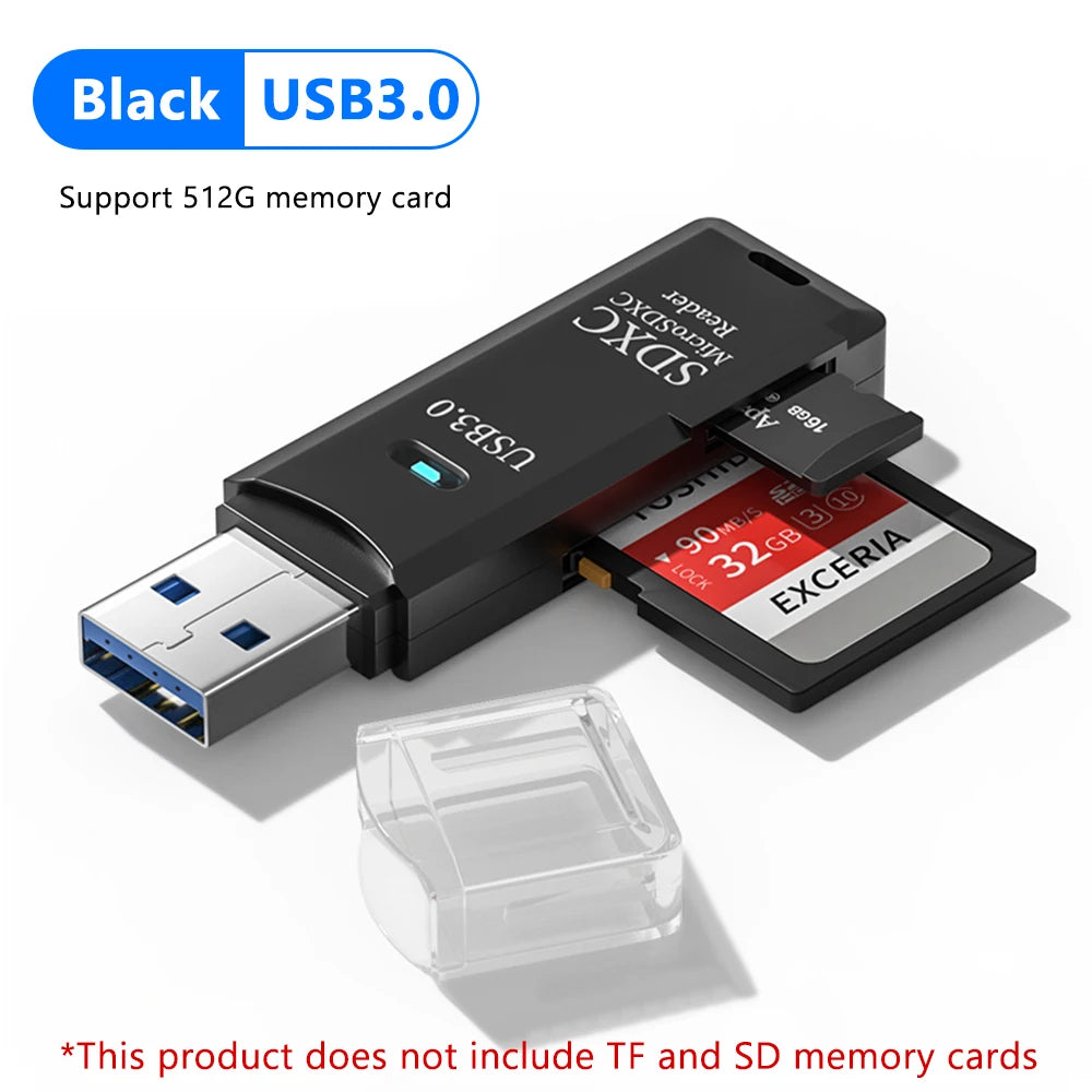 2in 1 USB 3.0 Card Reader USB2.0 To SD TF Memory Card Adapter For PC Laptop Accessories Flash Drive Card Reader Smart Cardreader