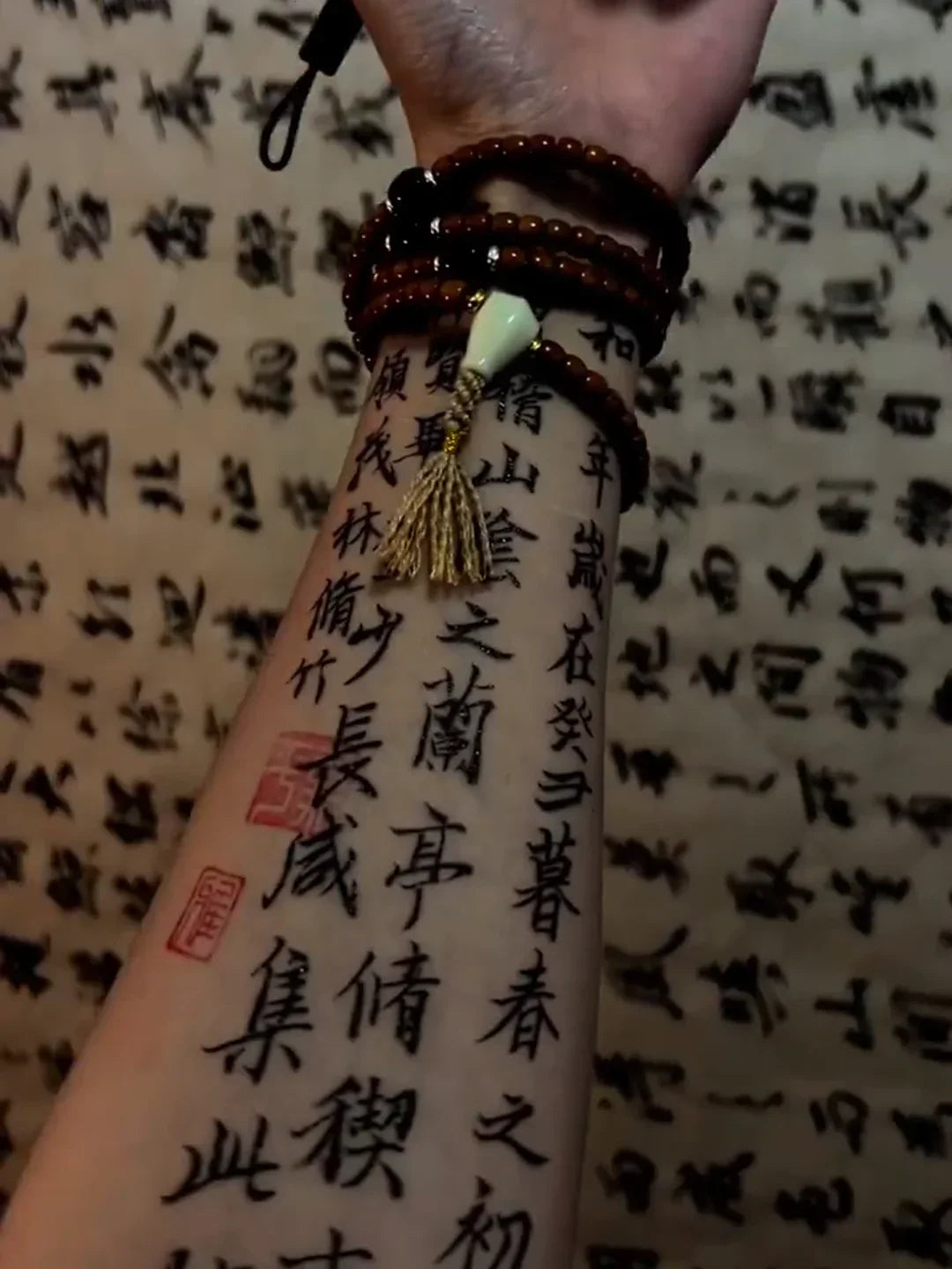 Chinese Ancient Calligraphy Herbal Temporary Tattoo Art Poem Fake Tattoo Lasting Tatto Sticker Waterproof Tatuajes Temporales