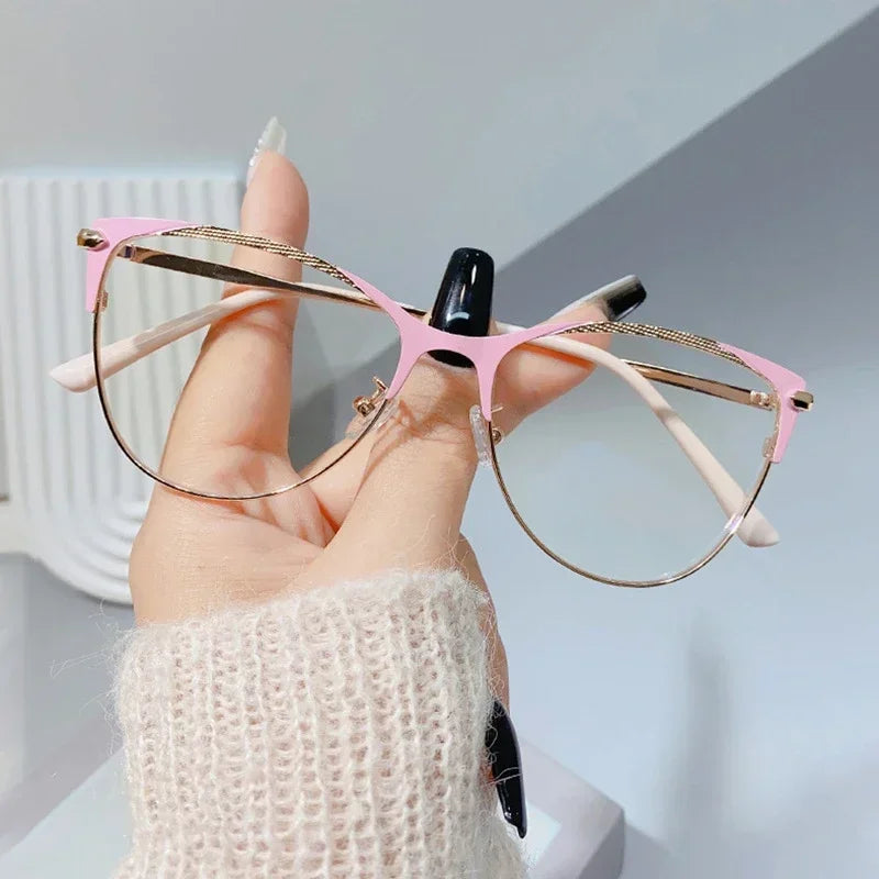 Fashion Luxury Women Transparent Anti Blue Light Glasses Computer Eyewear Frame Men Brand Designer Optical Spectacle Eyeglasses