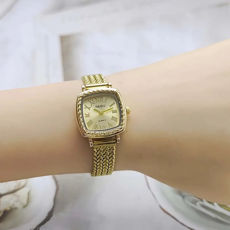 Famous Brand Women Watch Stainless Steel Strap Gold Watch Fashion Luxury Gift Ladies Quartz Wristwatches Relojes Para Mujer