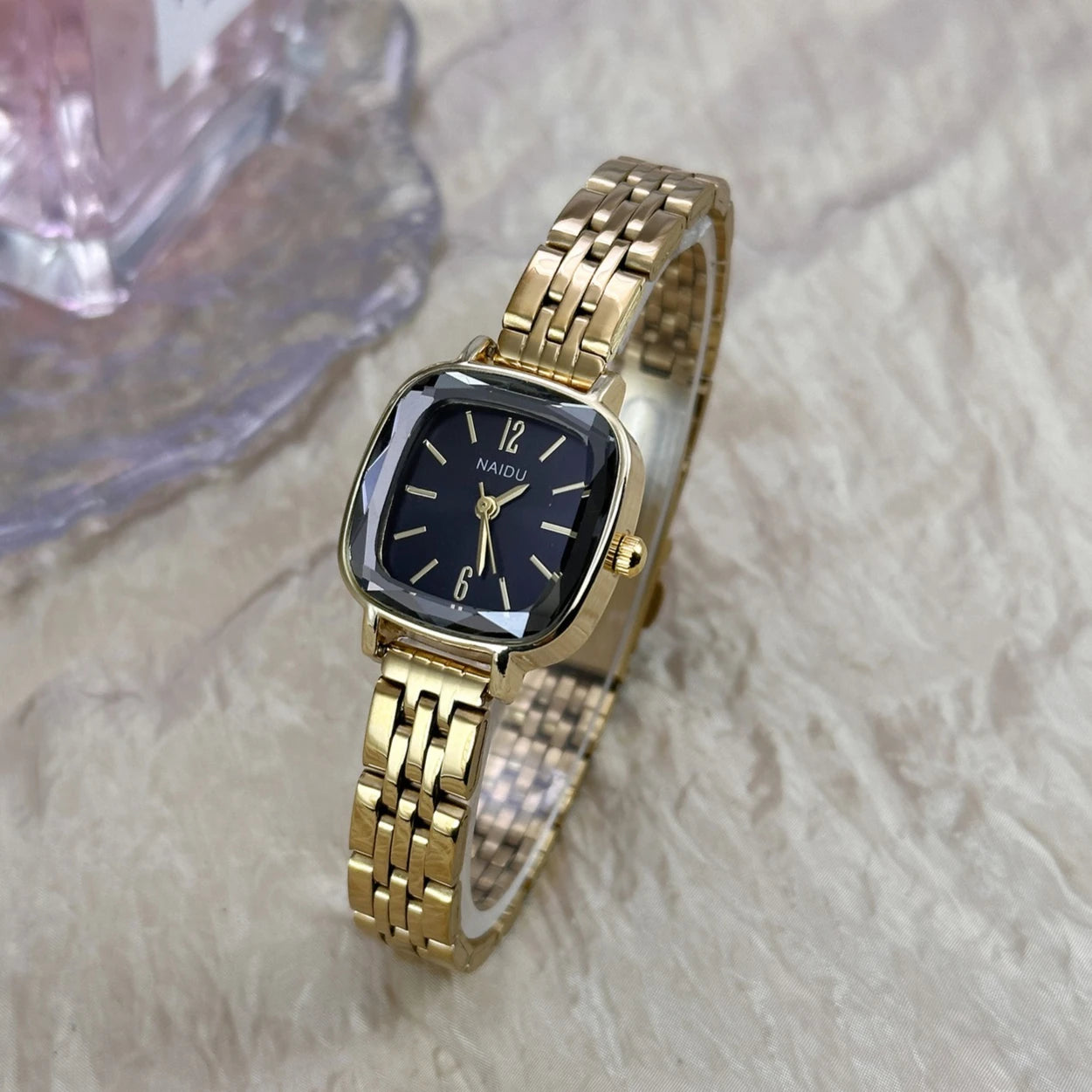 Brand Women Small Square Watch High-strength Diamond Glass Wristwatch Fashion Luxury Gift Ladies Quartz Watch Dropshipping