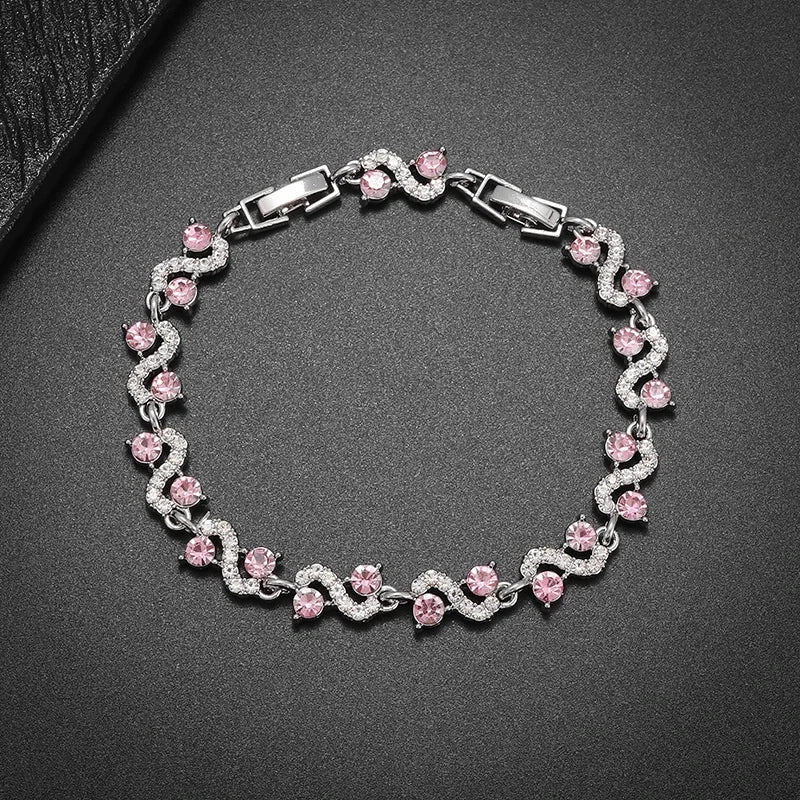 Elegant Shiny Water Drop Zircon Bracelet Fashionable Charm Jewelry Suitable for Daily and Banquet