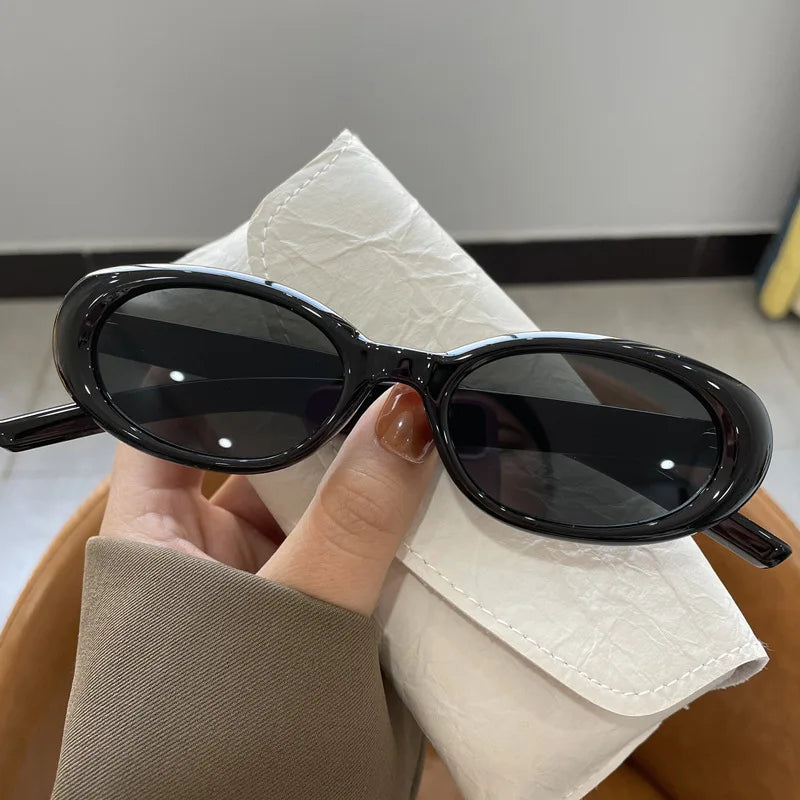 Popular Women's Sunglasses 2024  NEW Sunglasses Unique Oval Sun Glasses Men Goggle Shades Mirror Colorful Y2K Fashion Eyewear