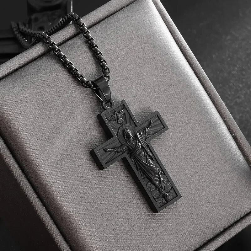 Exquisite Christ The Savior Jesus Necklace Men Women Religious Prayer Lucky Amulet Jewelry