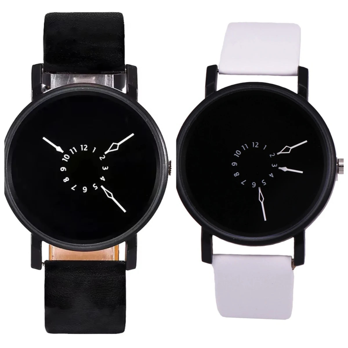 Couple Casual Quartz Watches Leather Band Strap Watch Analog Wrist Watch for Women Men Creative Digital Dial Clock Reloj Mujer