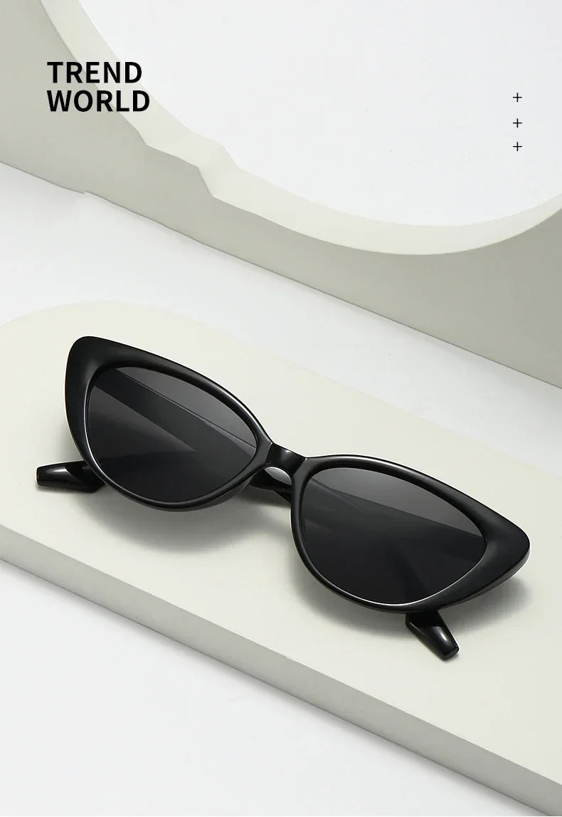 Vintage Cat Eye Women Sunglasses Vintage Small Frame Sun Glasses for Men Luxury Brand Design Outdoor Eyewear UV400