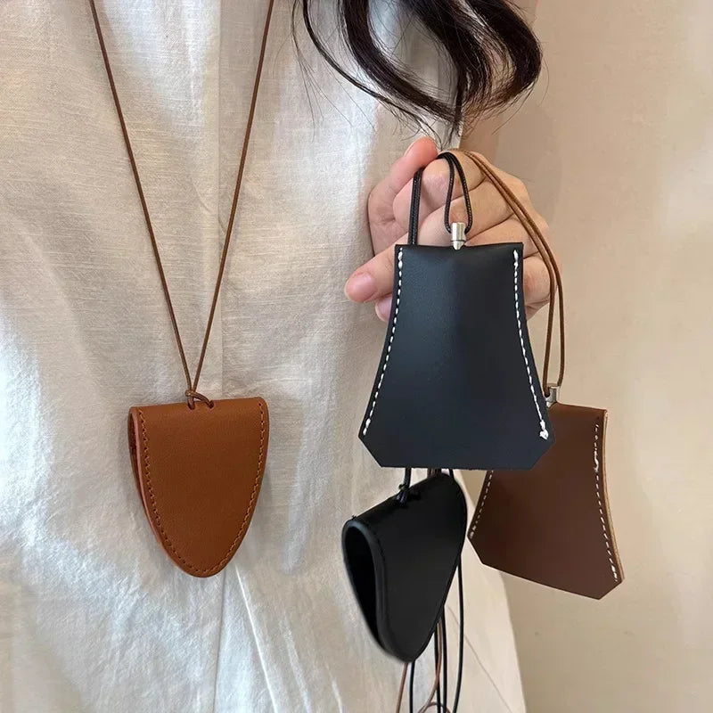 Neck Magnetic Multi Functional Leather Sunglasses Clip Necklace Women Outdoor Travel Portable Glasses Storage Box Hanging Rope
