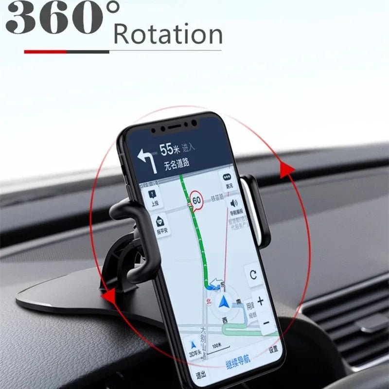 360° Rotatable Car Phone Holder Universal Smartphone Stands Car Rack Dashboard Support for Auto Grip Mobile Phone Fixed Bracket