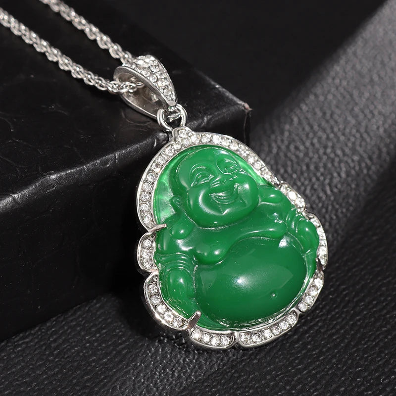 Exquisite Luxury Bamboo Imitation Jade Dragon Column Phoenix Necklace Suitable for Men and Women's Fashionable Charm Jewelry
