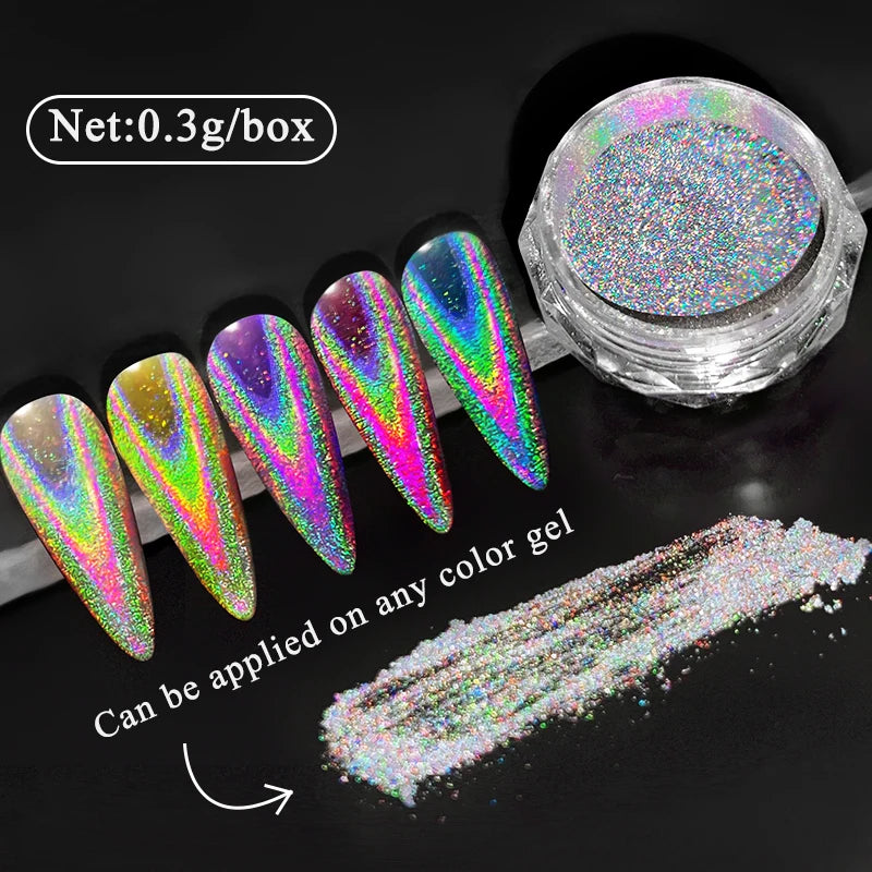 1 Box Red Cat Magnetic Powder Water Light Pink Cat Magnetic Effect Nail Chrome Pigment Dust Manicure New Year Nail Art Supplies