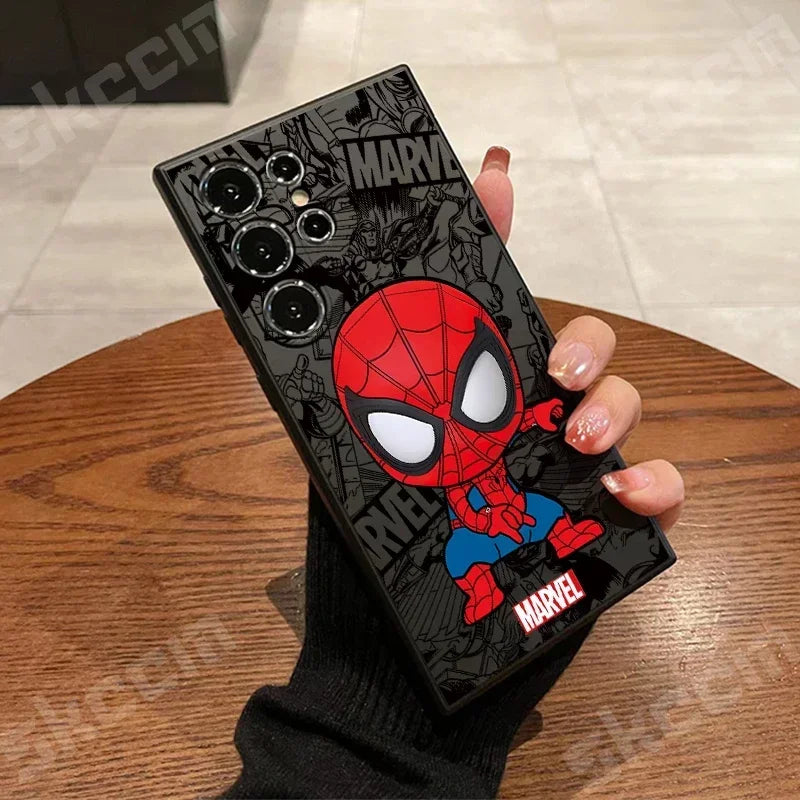 Marvel Spider Man Deadpool Phone Case For Samsung Galaxy S24 Ultra S23 FE S22 S20 Plus A15 A35 A50 A51 A54 A55 A71 A72 A73 Cover