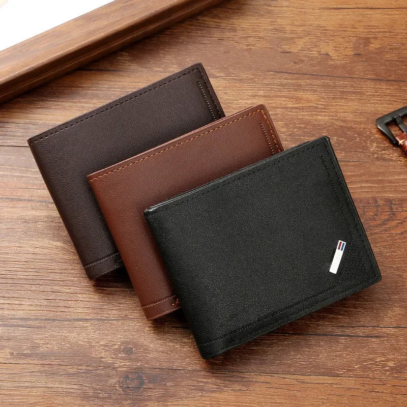 Men Foldable Wallets Picture Coin Slim Purses Business Money Credit ID Cards Holders Vintage Business Practical Men Wallets