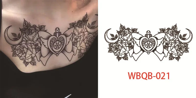Long Lasting Temporary Tattoo Stickers Men Arm Sleeve Body Painting Juice Ink Fake Tattoo For Male Adult Semi Permanent Tattoos